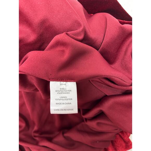 ALEXIA ADMOR Rach Velvet Scoopneck Lace Insert Dress in Burgandy. Size S. NWOT - Picture 9 of 9